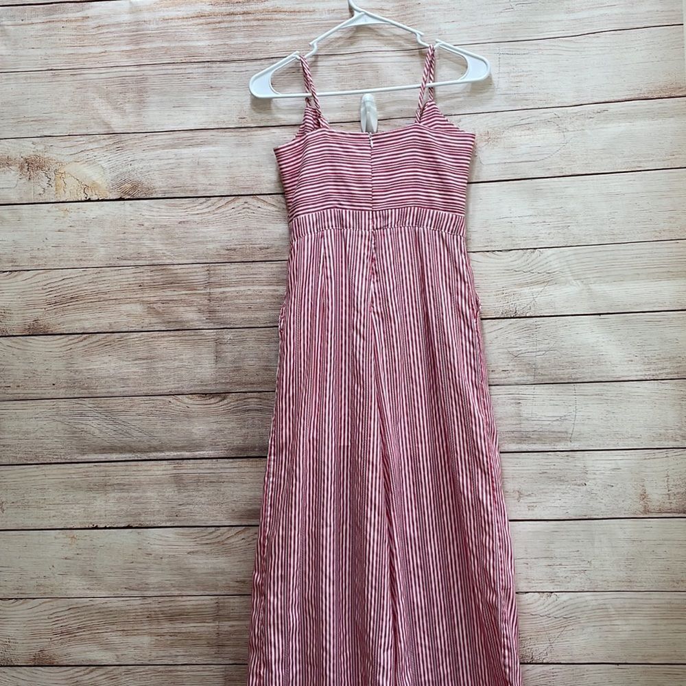 &MERCI WIDE LEG JUMPSUIT IN RED AND WHITE STRIPES - Picture 4 of 10